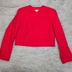 Vintage Pendleton Jacket Womens 8 Red‎ Blazer Wool Career Button Up Preppy